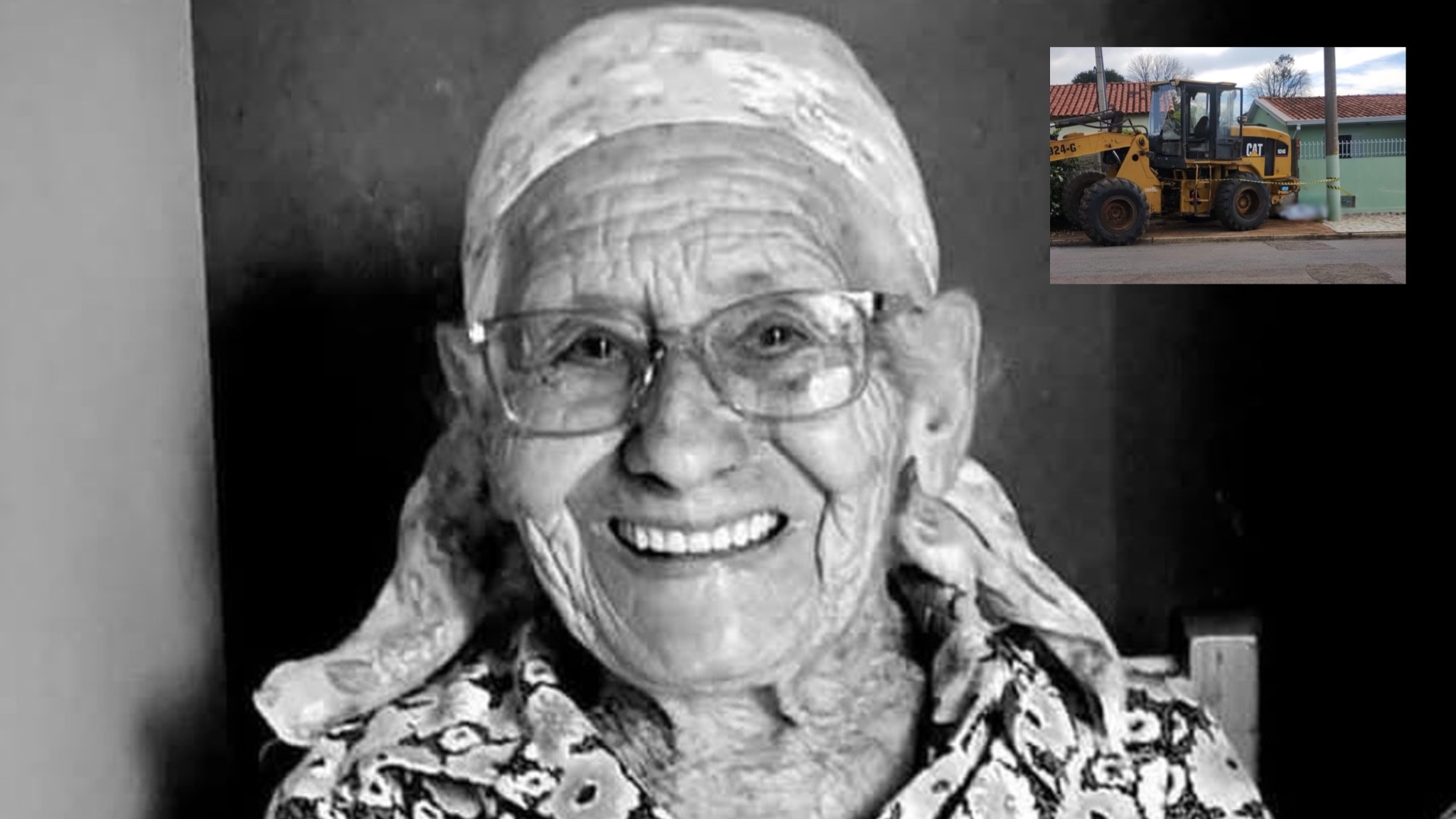 Idosa de 96 anos morre atropelada por pá carregadeira descontrolada em Capão Bonito
